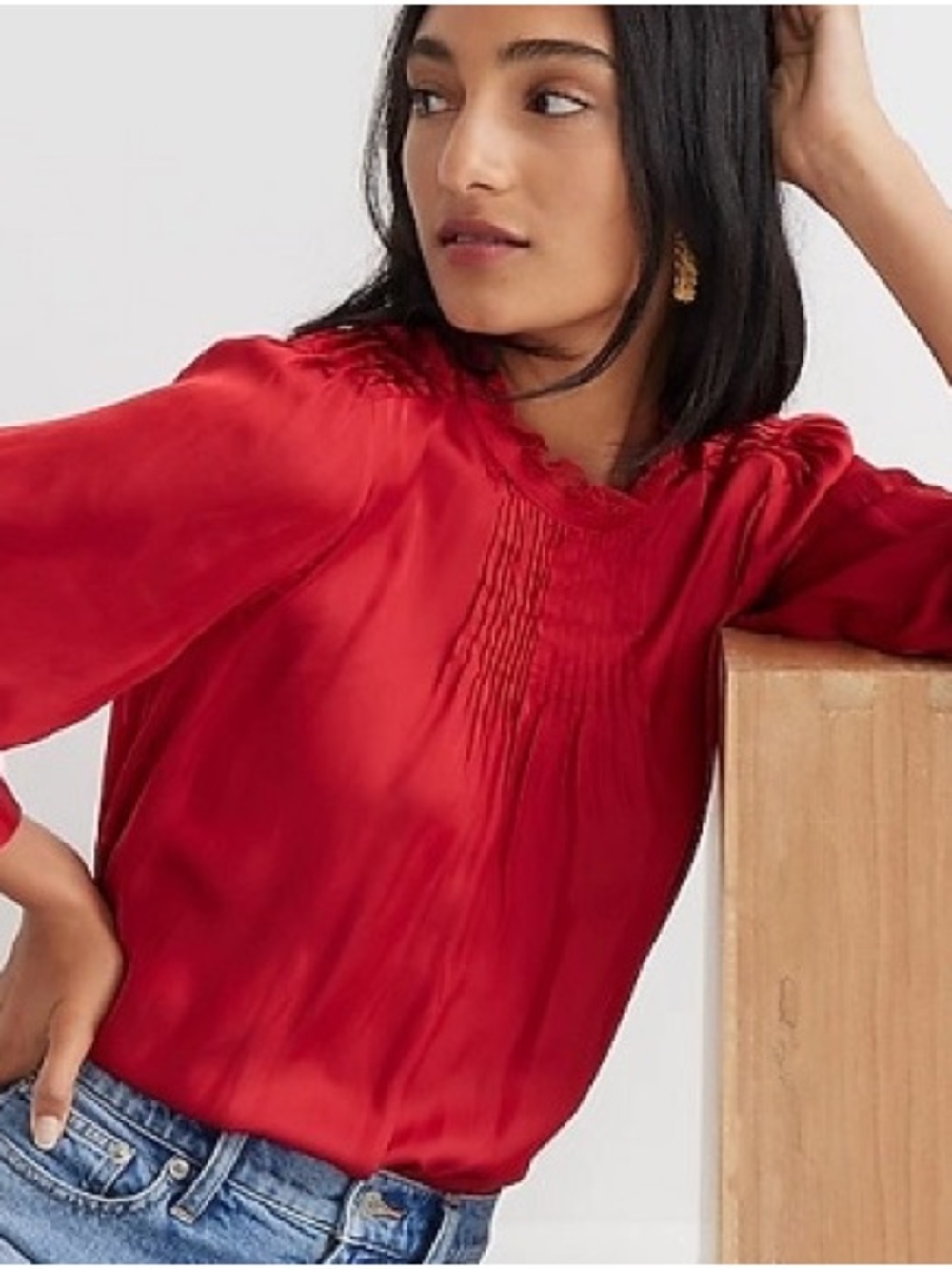 J Crew Ruffle Top Pink Size Medium Long Sleeve Drapey Romantic Feminine